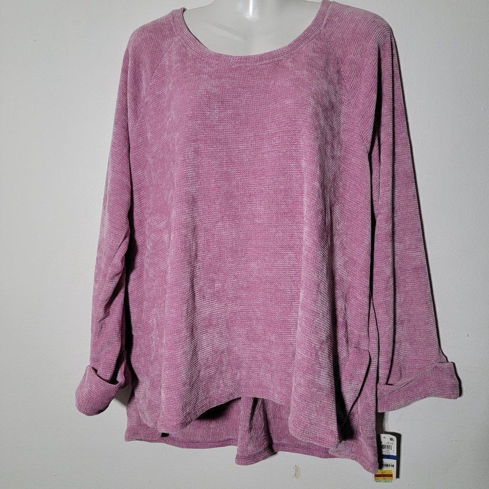 Style And Co Womens Orchid Pullover Sweater Sz XL